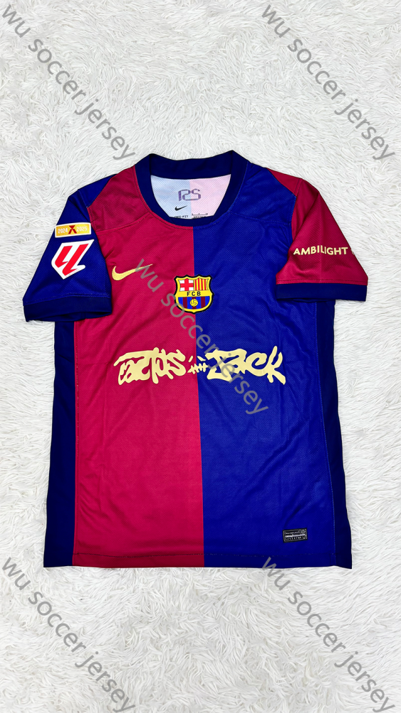（S-4XL）1:1 Copy Top Quality 2024/2025 Barcelona Home football jersey （ Fan Edition）