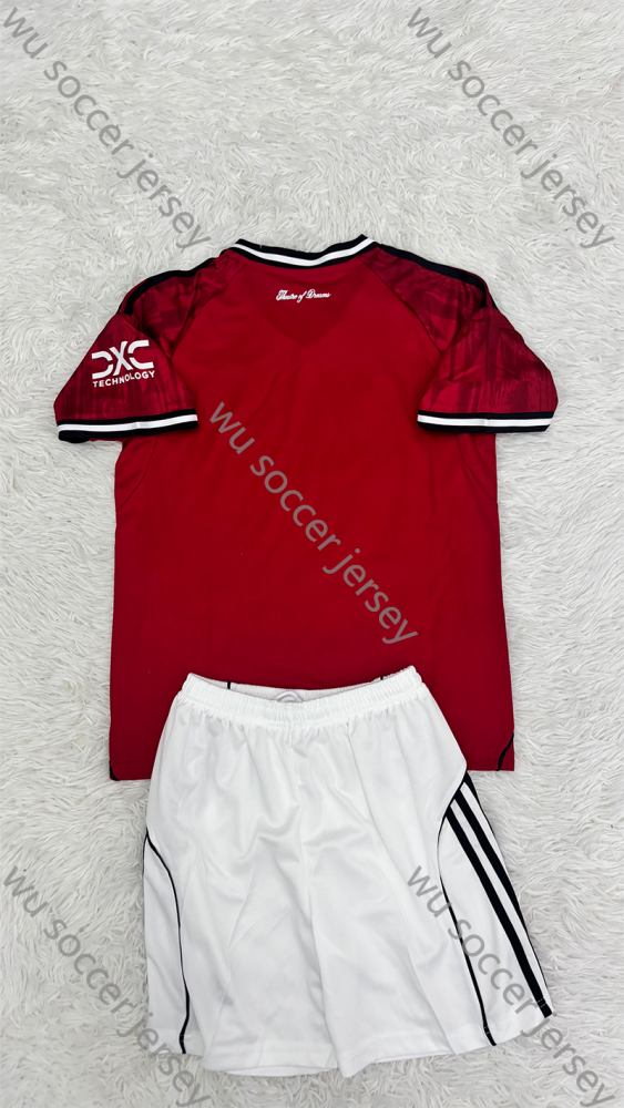 （16-28）1:1 Copy Top Quality 2025/2026 Manchester United Home Football Jersey (Kids)