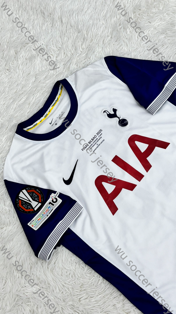 （S-4XL）1:1 Copy Top Quality 2024/2025 Tottenham Hotspur Home Europa League Champions Winners 25 Football Jersey （ Fan Edition）