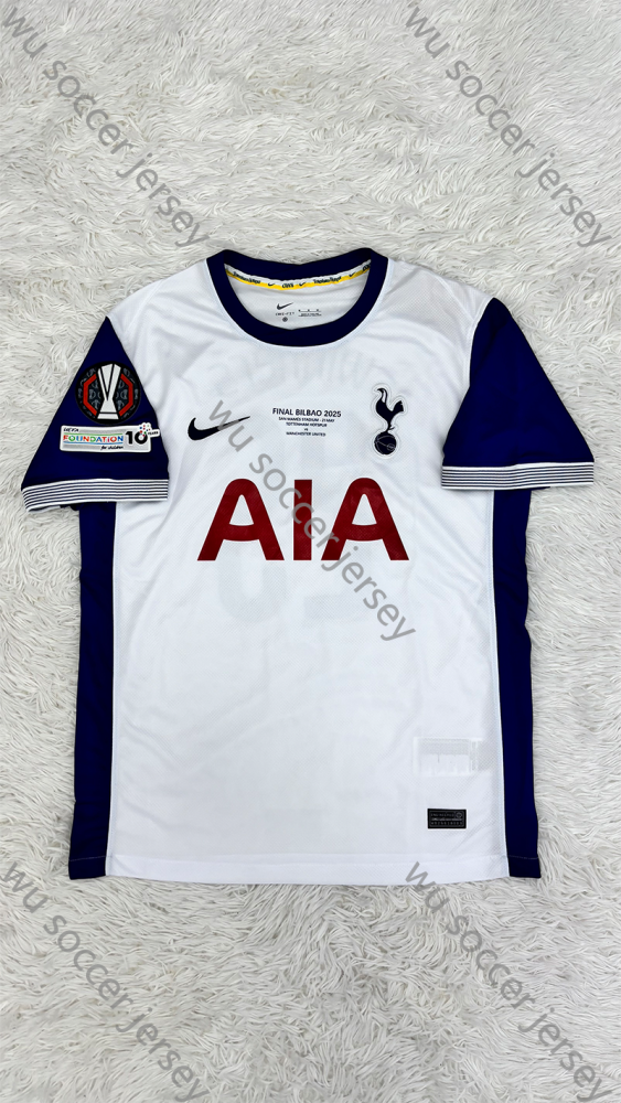 （S-4XL）1:1 Copy Top Quality 2024/2025 Tottenham Hotspur Home Europa League Champions Winners 25 Football Jersey （ Fan Edition）