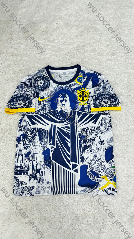 （S-4XL）1:1 Copy Top Quality 2025/2026 Brazil Jesus Special Edition Football Jersey （ Fan Edition）
