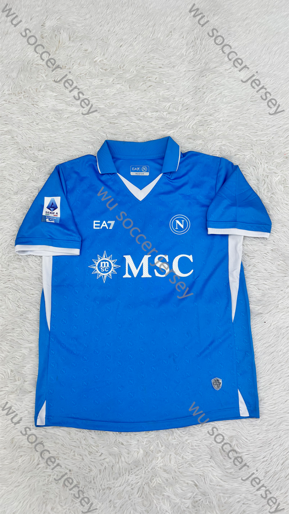（S-4XL）1:1 Copy Top Quality 2024/2025 Napoli Home Serie A Champions  Football Jersey （Fan Edition）（Players Edition）