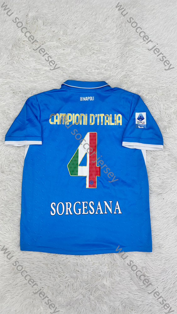 （S-4XL）1:1 Copy Top Quality 2024/2025 Napoli Home Serie A Champions  Football Jersey （Fan Edition）（Players Edition）