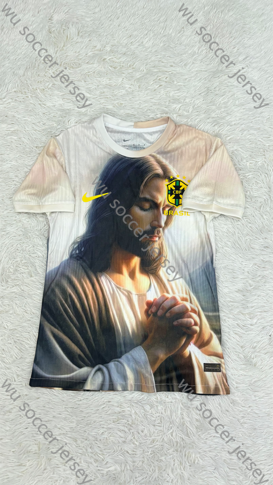 （S-XXL）1:1 Copy Top Quality 2025/2026 Brazil Jesus Football Jersey （ Player Edition）