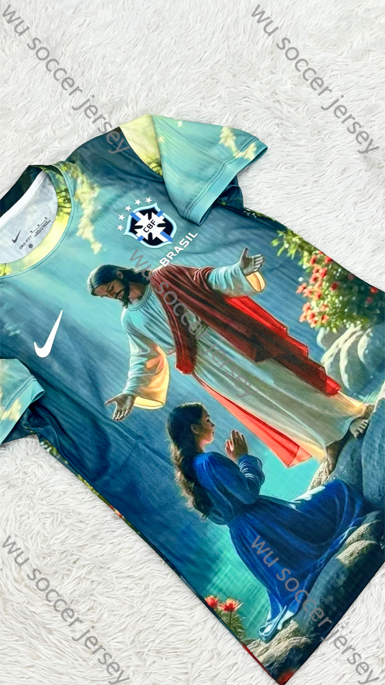 （S-3XL）1:1 Copy Top Quality 2025/2026 Brazil Jesus Football Jersey （ Player Edition）