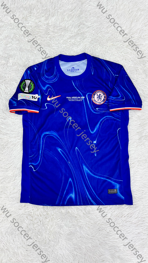 （S-4XL）1:1 Copy Top Quality 2024/2025 Chelsea Home UEFA Winners Football Jersey （ Fan Edition）
