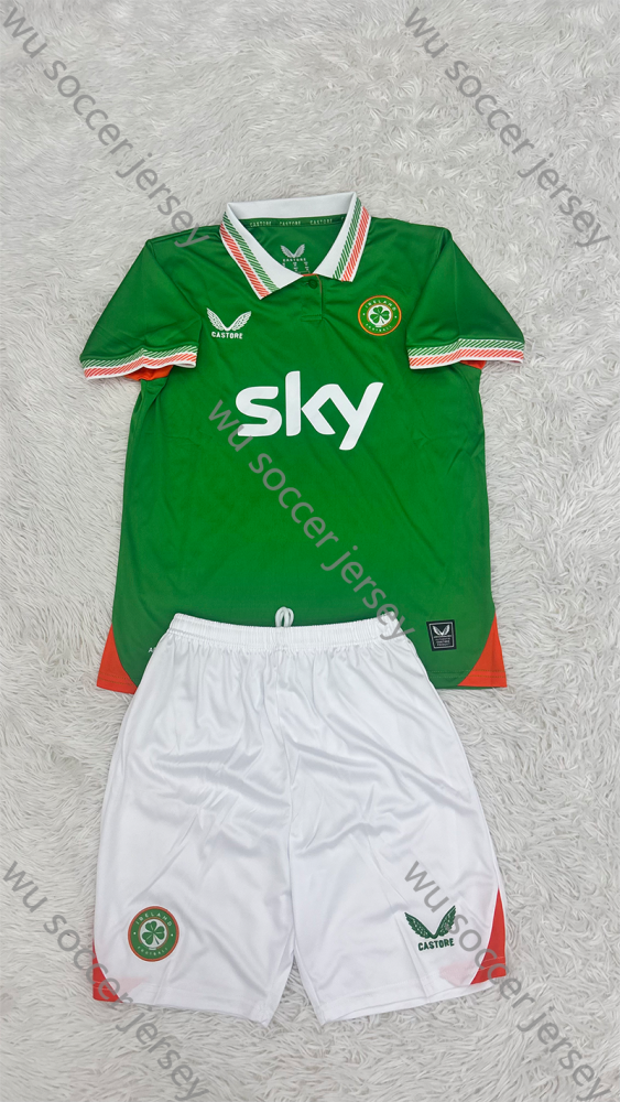 （16-28）1:1 Copy Top Quality 2025/2026 Ireland Home Football Jersey (Kids)