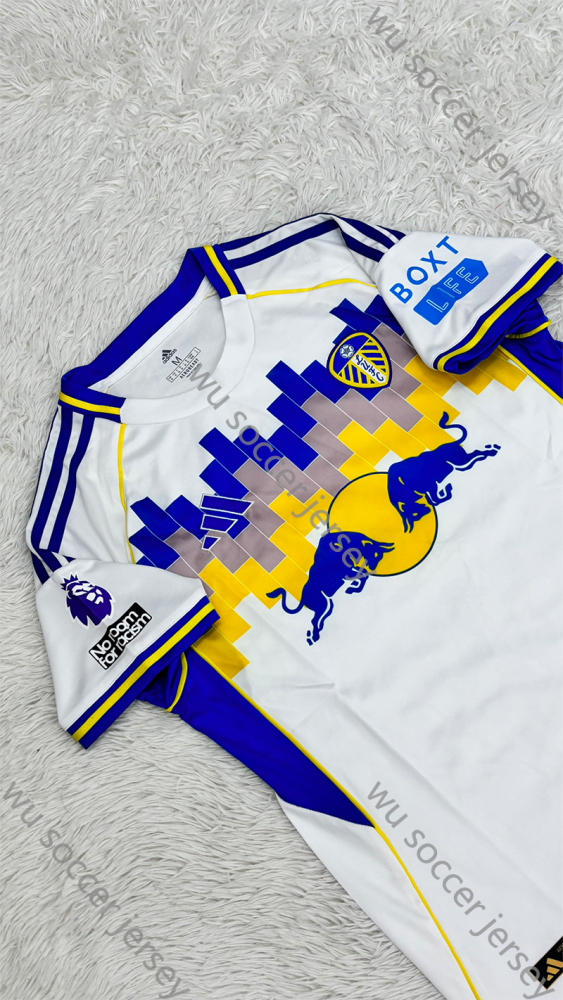 （S-4XL）1:1 Copy Top Quality 2025/2026 Leeds United Home Football Jersey （Fan Edition）