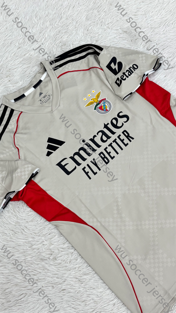 （S-4XL）1:1 Copy Top Quality 2025/2026 Benfica Away Football Jersey （Fan Edition）