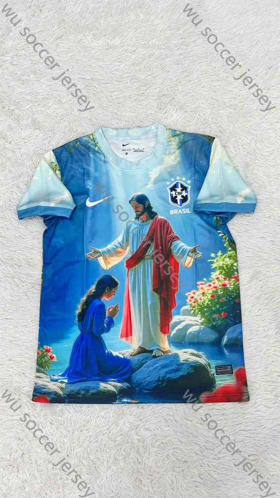 （S-4XL）1:1 Copy Top Quality 2025/2026 Brazil Jesus Special Edition Football Jersey （ Fan Edition）