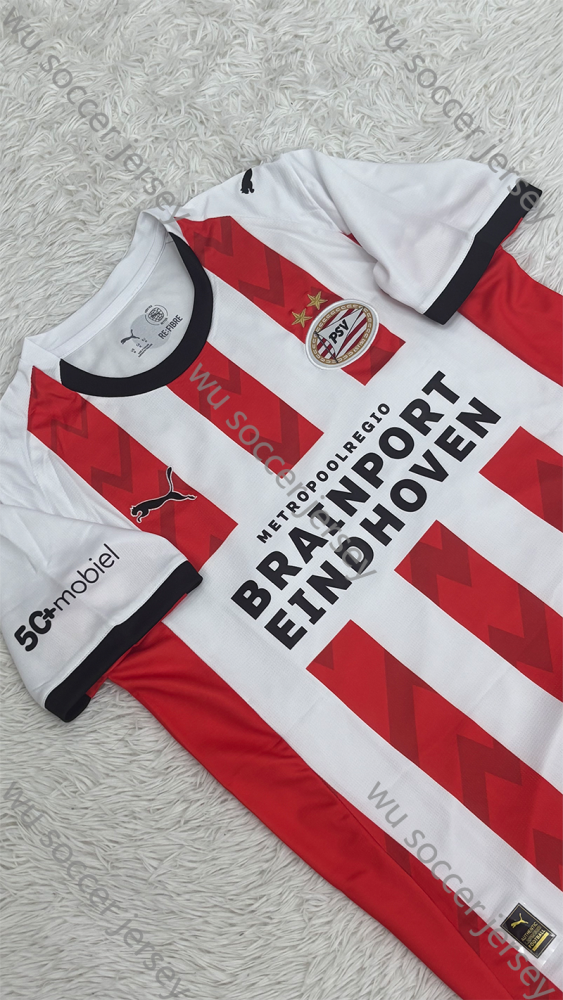 （S-4XL）1:1 Copy Top Quality 2025/2026 PSV Home Football Jersey （ Fan Edition）