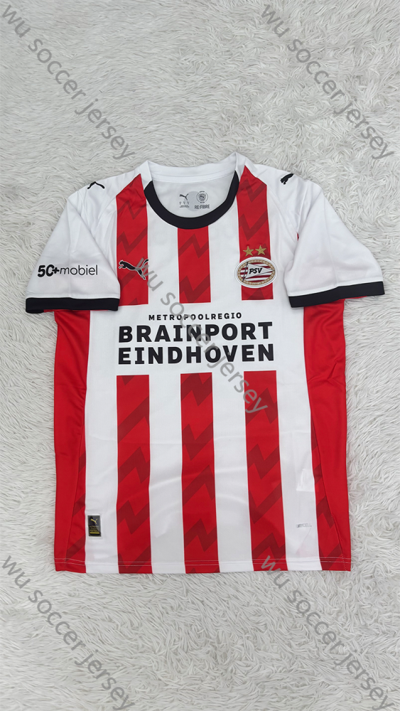 （S-4XL）1:1 Copy Top Quality 2025/2026 PSV Home Football Jersey （ Fan Edition）