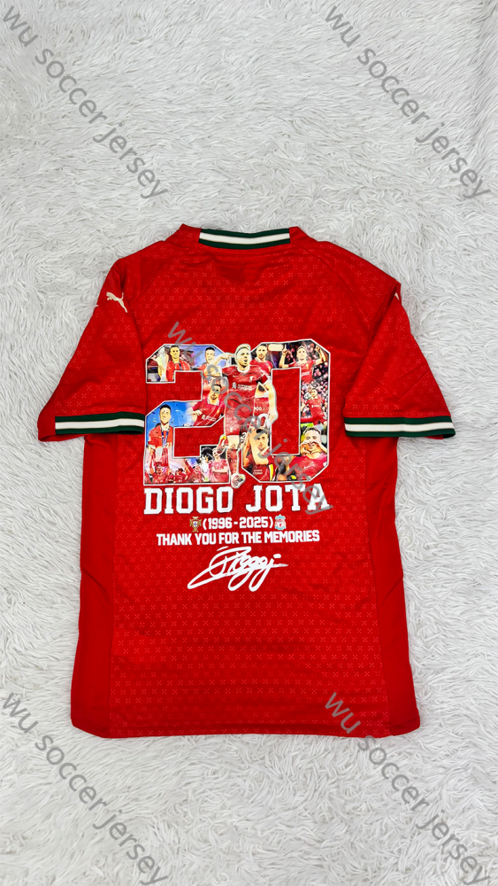 （S-4XL）1:1 Copy Top Quality 2025/2026 Portugal Home Diogo Jota 20 EPL  Football Jersey （Fan Edition）(Player Edition)