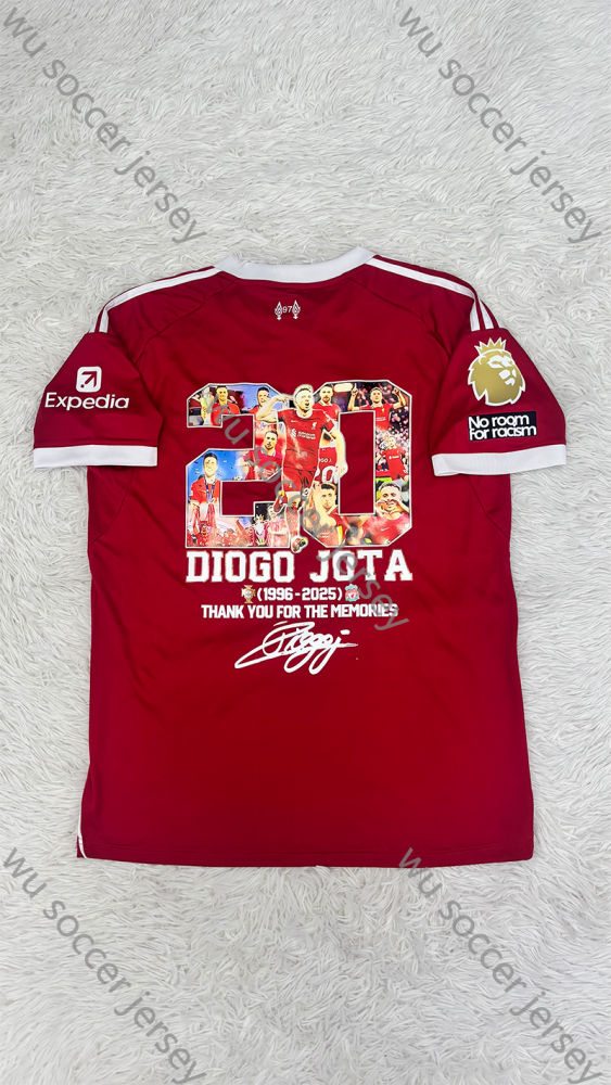 （S-4XL）1:1 Copy Top Quality 2025/2026 Liverpool Home Diogo Jota 20 EPL  Football Jersey （Fan Edition）(Player Edition)