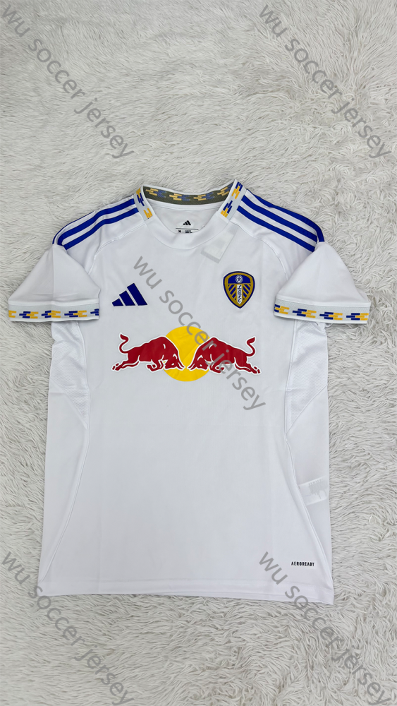 （S-4XL）1:1 Copy Top Quality 2025/2026 Leeds United Home Football Jersey （Fan Edition）