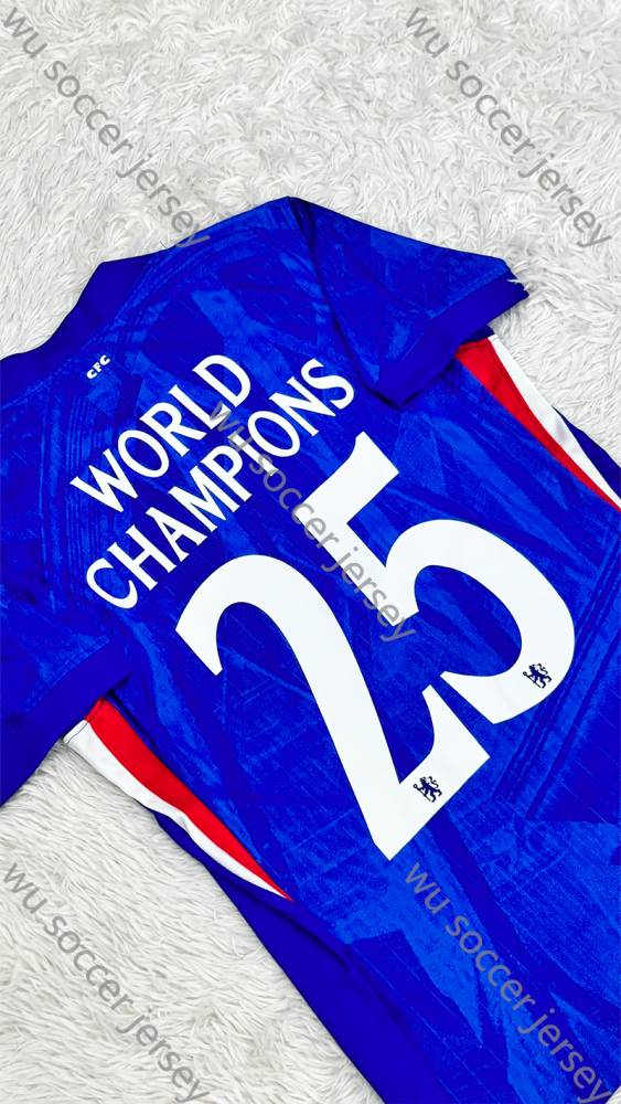 （S-4XL）1:1 Copy Top Quality 2025/2026 Chelsea Home champions 25 World club cup Football Jersey （Fan Edition）(Player Edition)