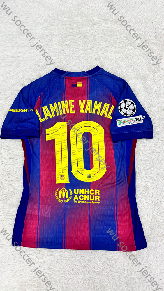 （S-4XL）1:1 Copy Top Quality 2025/2026 Barcelona Home Football Jersey （ Fan Edition）