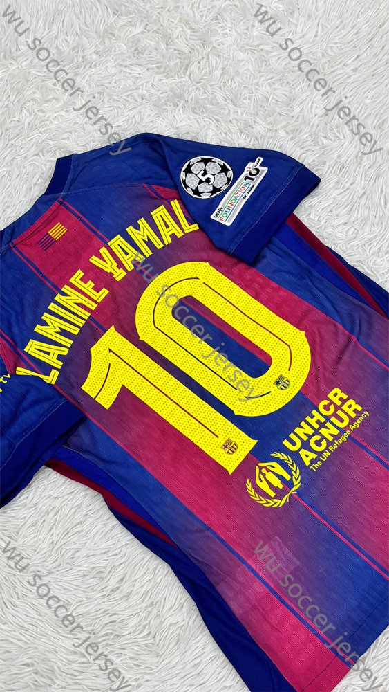（S-4XL）1:1 Copy Top Quality 2025/2026 Barcelona Home LAMINE YAMAL 10 Football Jersey （Fan Edition）(Player Edition)
