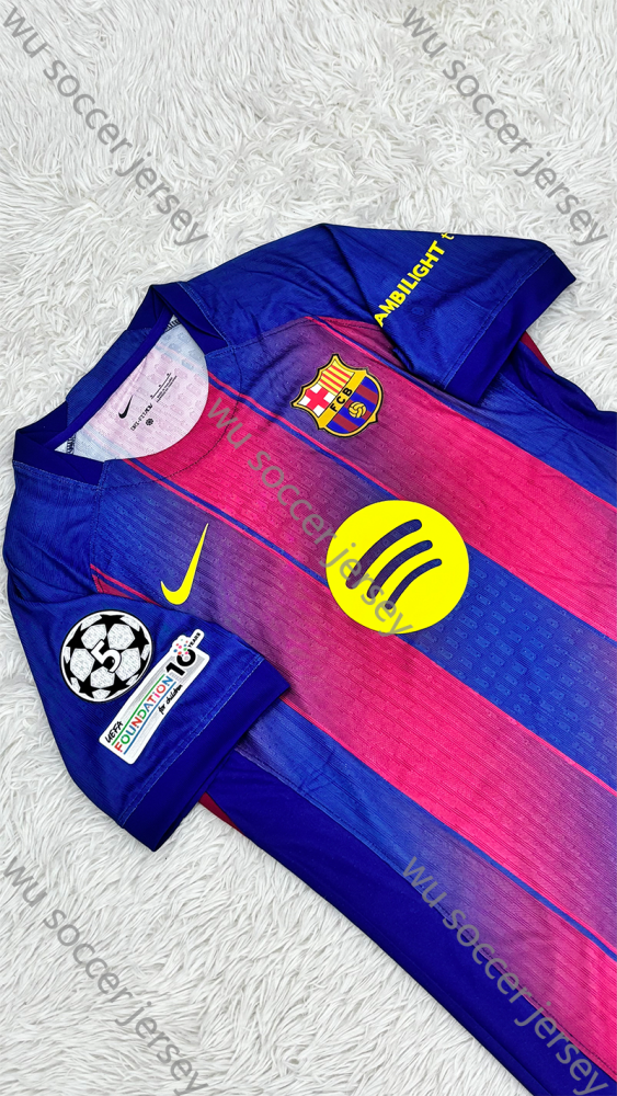 （S-4XL）1:1 Copy Top Quality 2025/2026 Barcelona Home Football Jersey （ Fan Edition）
