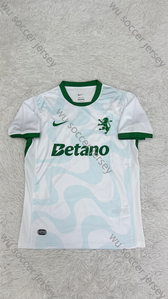 （S-4XL）1:1 Copy Top Quality 2025/2026 Sporting Lisbon Away Football Jersey （Fan Edition）