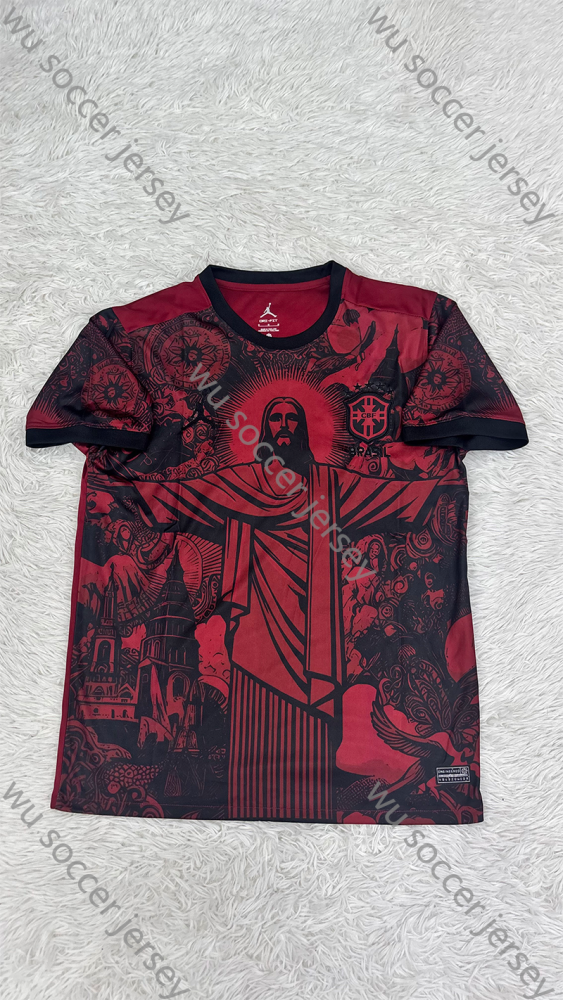 （S-4XL）1:1 Copy Top Quality 2025/2026 Brazil Jesus Special Edition Football Jersey （ Fan Edition）