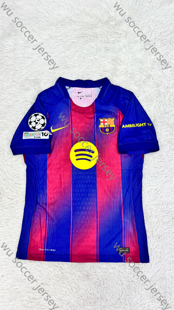 （S-4XL）1:1 Copy Top Quality 2025/2026 Barcelona Home Football Jersey （ Fan Edition）（Player Edition）