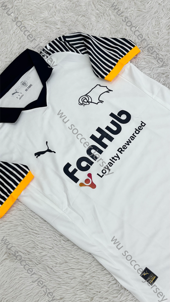 （S-2XL）1:1 Copy Top Quality 2025/2026 Derby County Home Football Jersey （ Fan Edition）