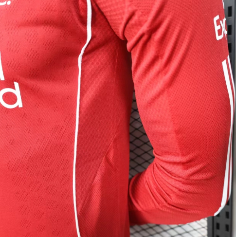 （S-4XL）1:1 Copy Top Quality 2025/2026 Liverpool Home Football Jersey （long sleeves）
