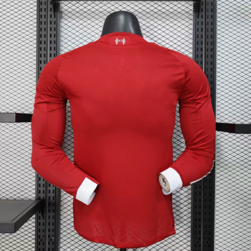 （S-4XL）1:1 Copy Top Quality 2025/2026 Liverpool Home Football Jersey （long sleeves）