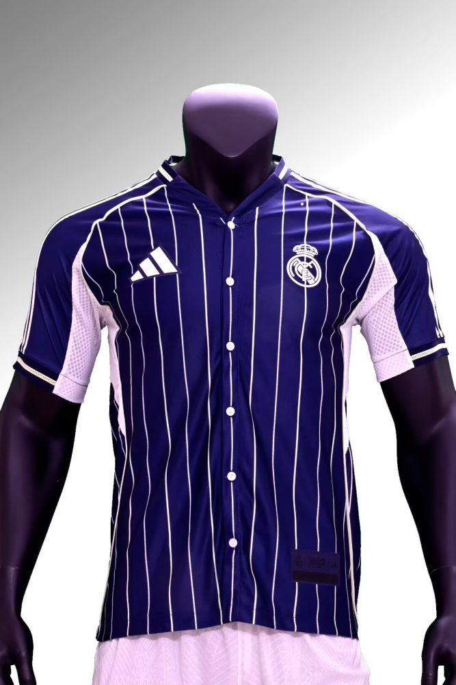 （S-4XL）1:1 Copy Top Quality 2025/2026 Real Madrid Baseball uniform Football Jersey （ Baseball uniform）