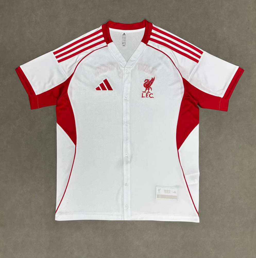 （S-4XL）1:1 Copy Top Quality 2025/2026 Liverpool  Baseball uniform Football Jersey （ Baseball uniform）