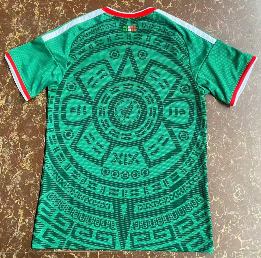 （S-4XL）1:1 Copy Top Quality 2025/2026 Mexico Home Green Football Jersey （ Fan Edition）