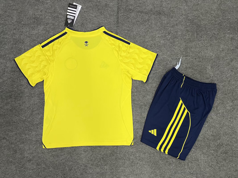 （16-28）1:1 Copy Top Quality 2025/2026 Al Nassr FC Home Football Jersey (Kids)