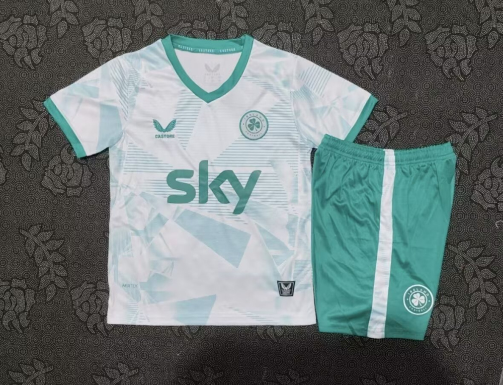 （16-28）1:1 Copy Top Quality 2025/2026 Ireland Away Football Jersey (Kids)