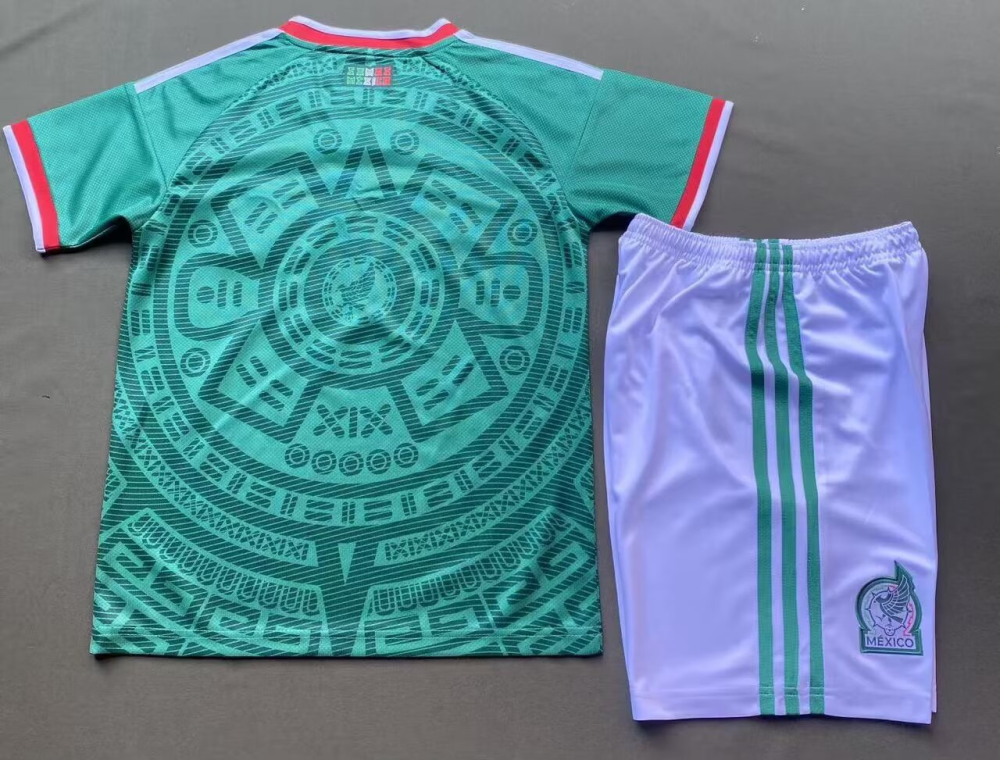 （16-28）1:1 Copy Top Quality 2025/2026 Mexico Home Football Jersey (Kids)