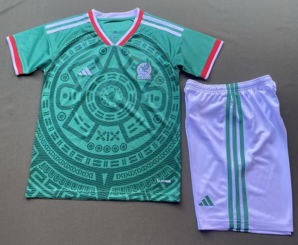 （16-28）1:1 Copy Top Quality 2025/2026 Mexico Home Football Jersey (Kids)