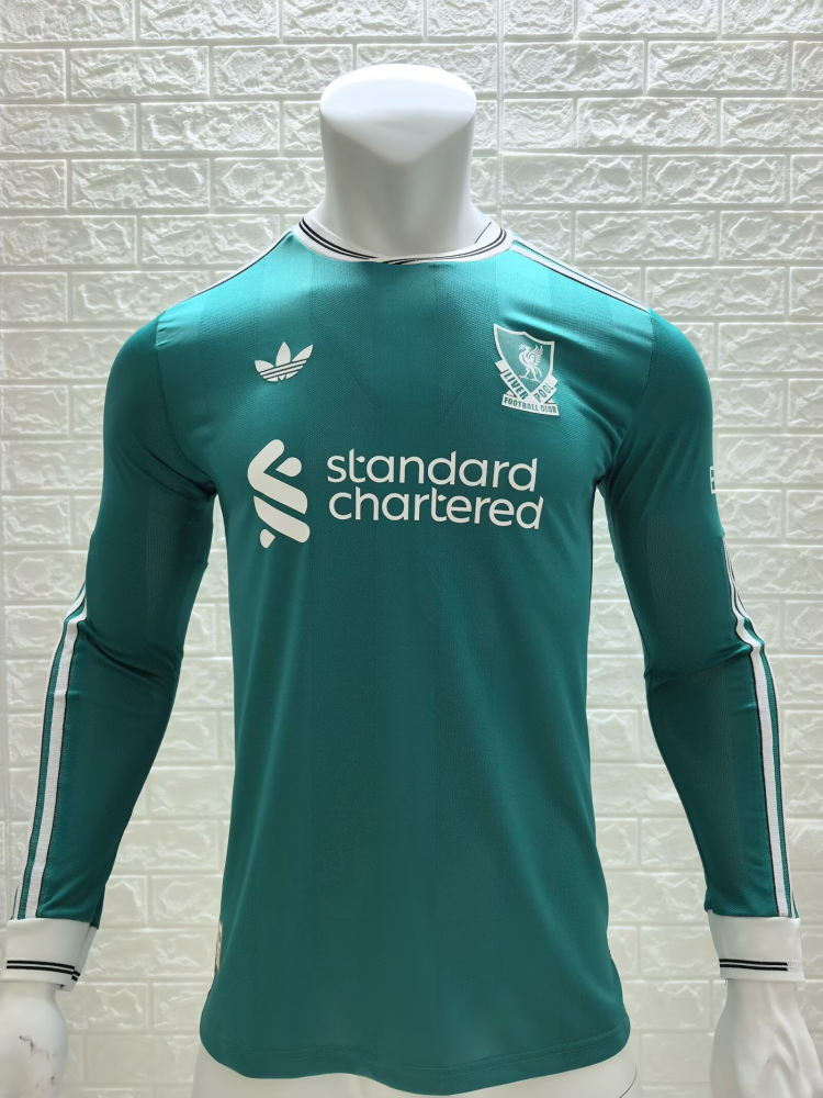 （S-3XL）1:1 Copy Top Quality 2025/2026 Liverpool Third long sleeves Football Jersey （Player Edition）