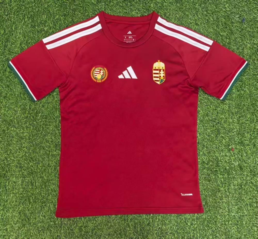 （S-2XL）1:1 Copy Top Quality 2025/2026 Hungary Home Football Jersey （ Fan Edition）