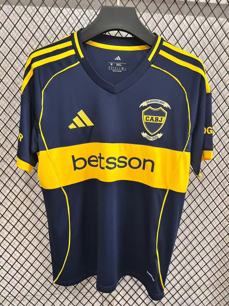 （S-4XL）1:1 Copy Top Quality 2025/2026 Boca Juniors Home Football Jersey (Fan Edition)