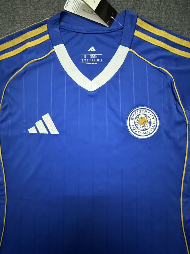 （S-4XL）1:1 Copy Top Quality 2025/2026 Leicester City Home Football Jersey （ Fan Edition）
