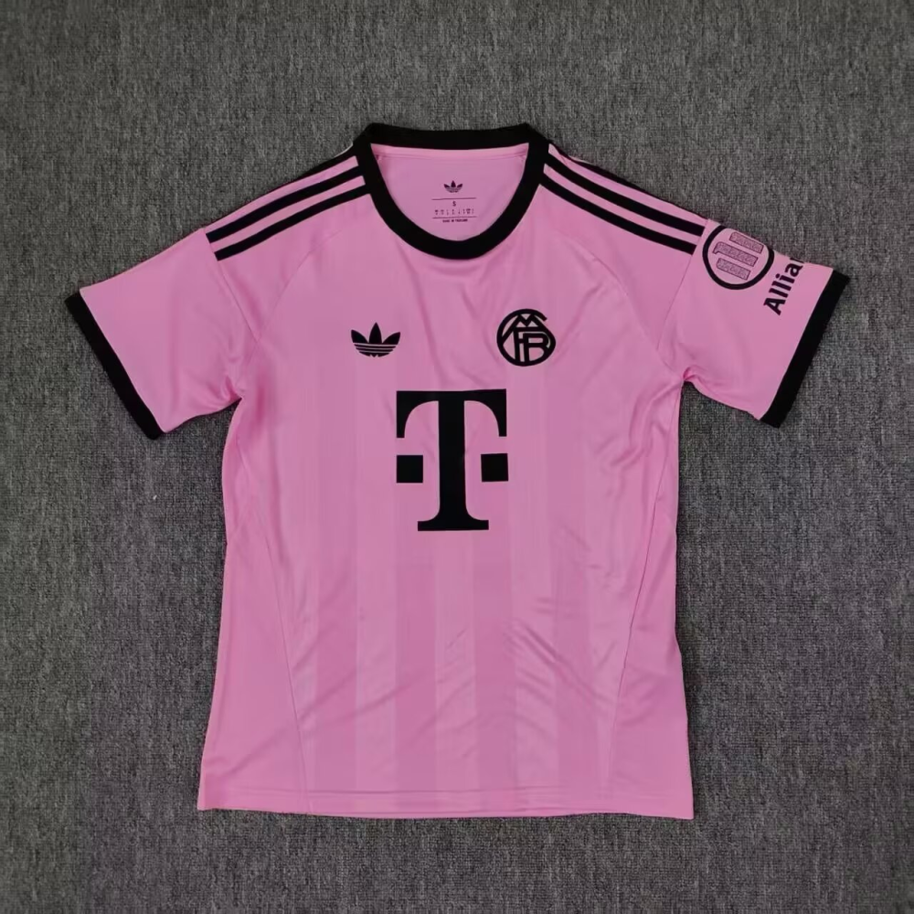 （S-4XL）1:1 Copy Top Quality 2025/2026 Bayern Munich Pink Goalkeeper Football Jersey (Fan Edition)