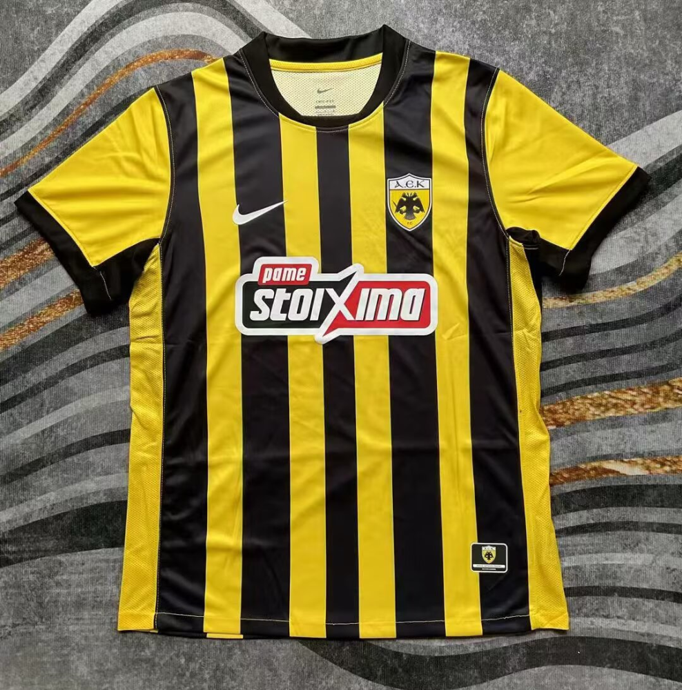 （S-2XL）1:1 Copy Top Quality 2025/2026 AEK Athens Home Football Jersey （ Fan Edition）