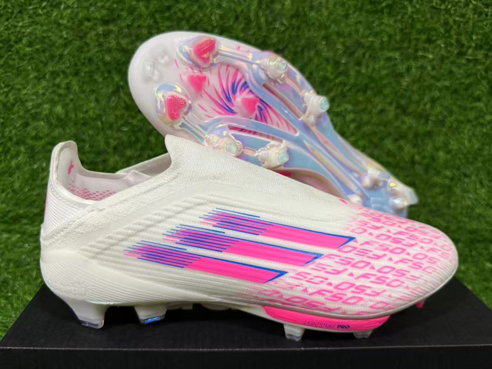 F50+ FG Adidas Pink White Football shoes SIZE: 39-45（Football shoes）