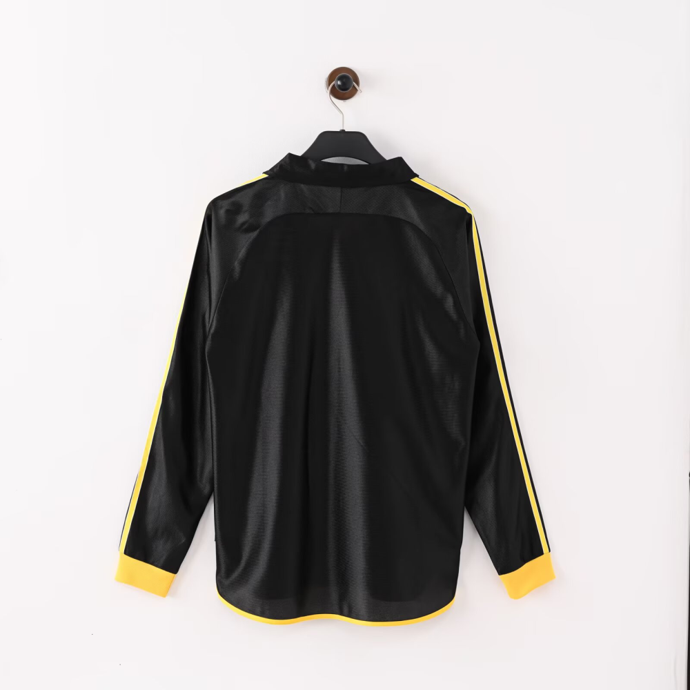 （S-2XL）1:1 Copy Top Quality 1998/2000 Real Madrid Away long sleeves Retro Football Jersey （Fan Edition）