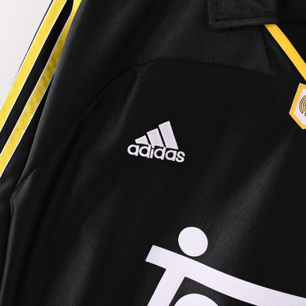（S-2XL）1:1 Copy Top Quality 1998/2000 Real Madrid Away long sleeves Retro Football Jersey （Fan Edition）