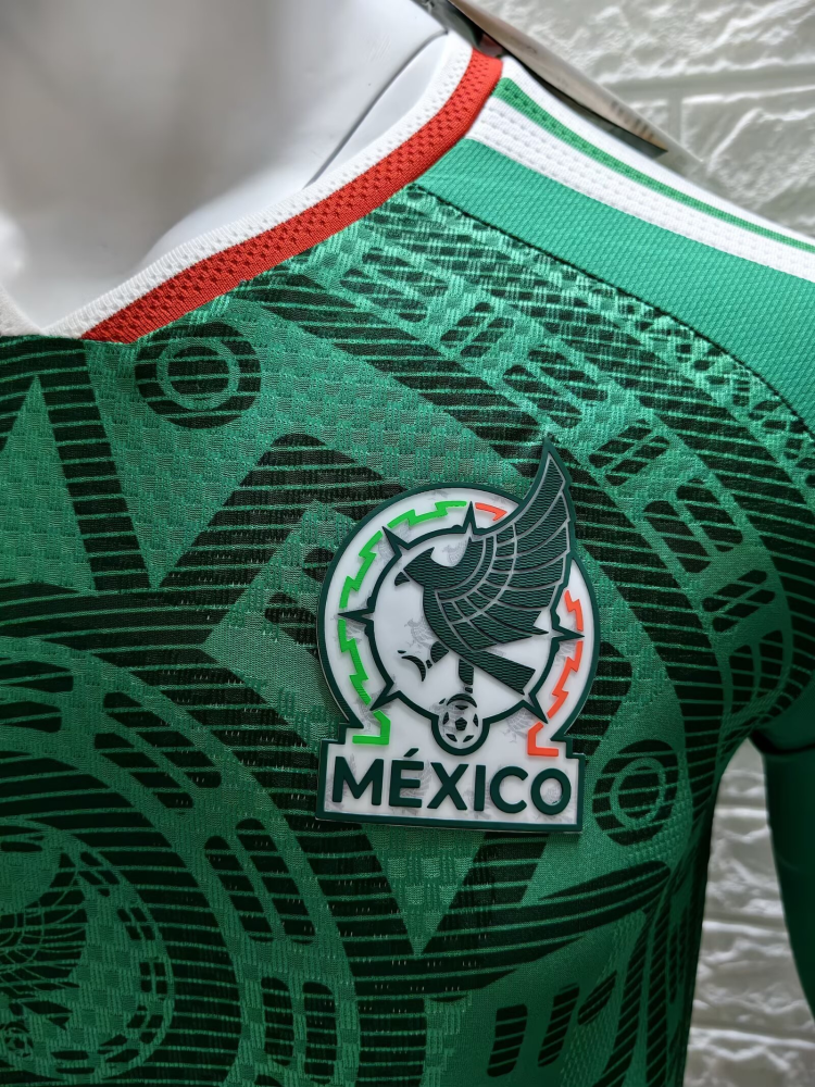 （S-2XL）1:1 Copy Top Quality 2026 Mexico Home long sleeves  Football Jersey （ Fan Edition）