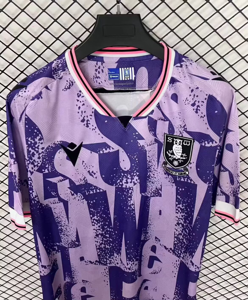（S-4XL）1:1 Copy Top Quality 2025/2026 Sheffield Wednesday Away Football Jersey （Fan Edition）