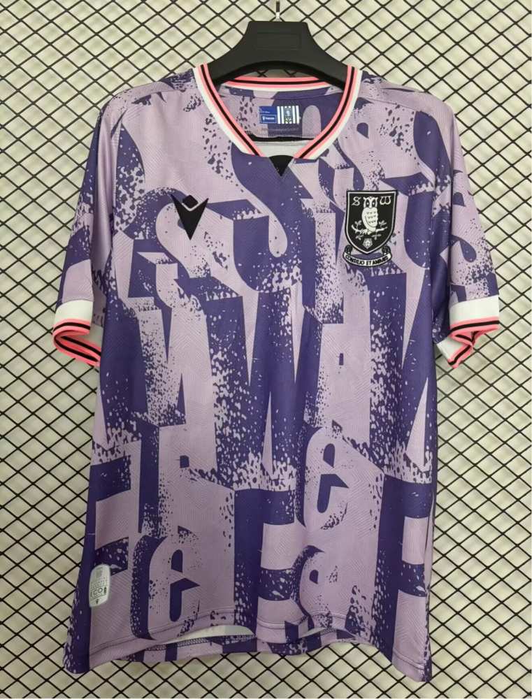 （S-4XL）1:1 Copy Top Quality 2025/2026 Sheffield Wednesday Away Football Jersey （Fan Edition）