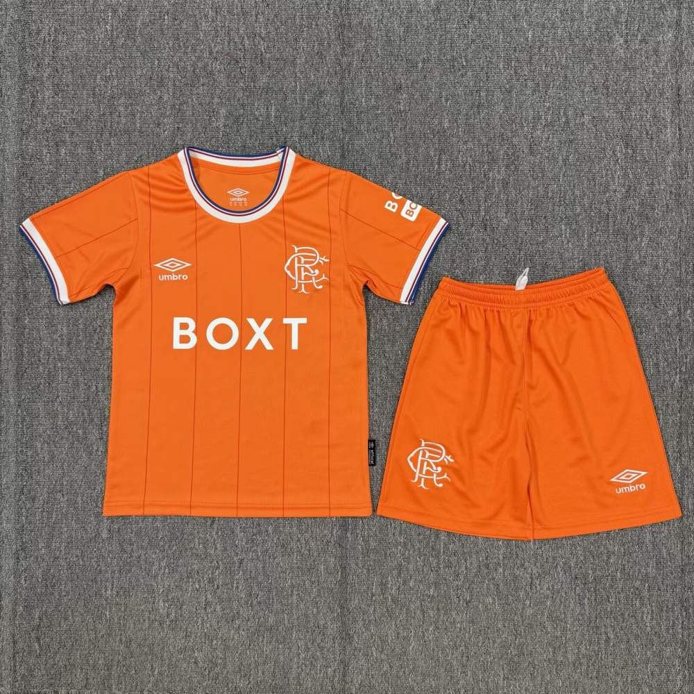 （S-4XL）1:1 Copy Top Quality 2025/2026 Glasgow Rangers Fourth Football Jersey （ Kids）