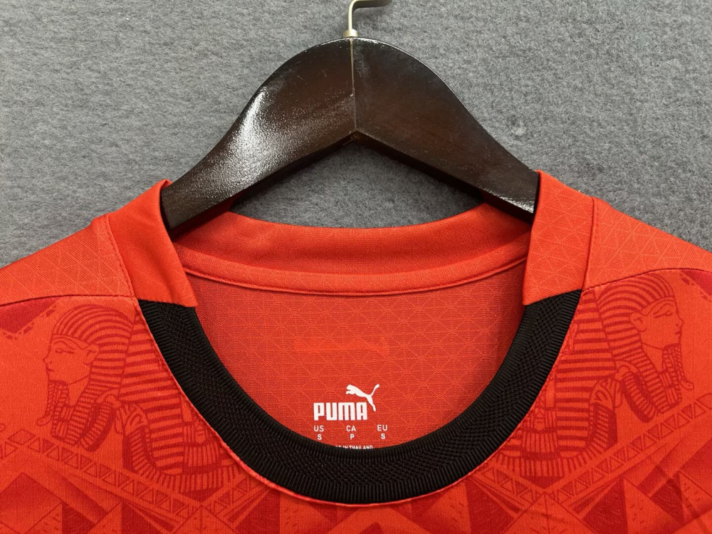 （S-4XL）1:1 Copy Top Quality 2025 Egypt Home Football Jersey （ Fan Edition）